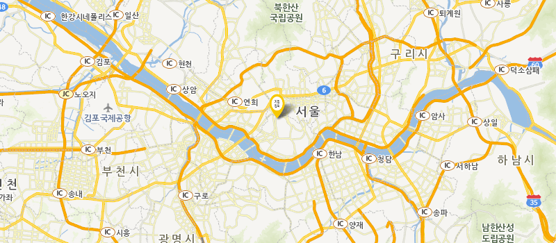 기본 컨트롤이 제공된 지도 이미지 - 마커 이미지 변경