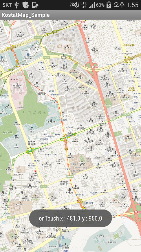 지도터치 / 롱터치