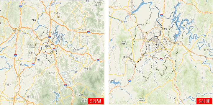 시/군/구 경계 표출