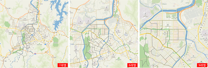 읍/면/동 경계 표출