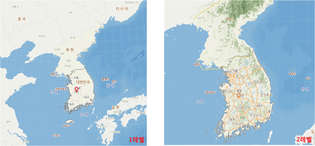 전국 경계 표출