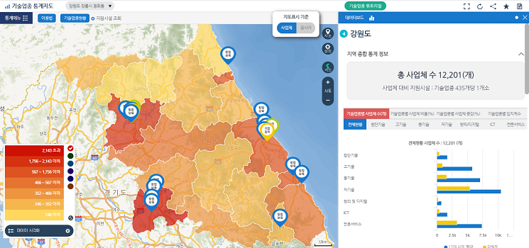 기술업종통계지도